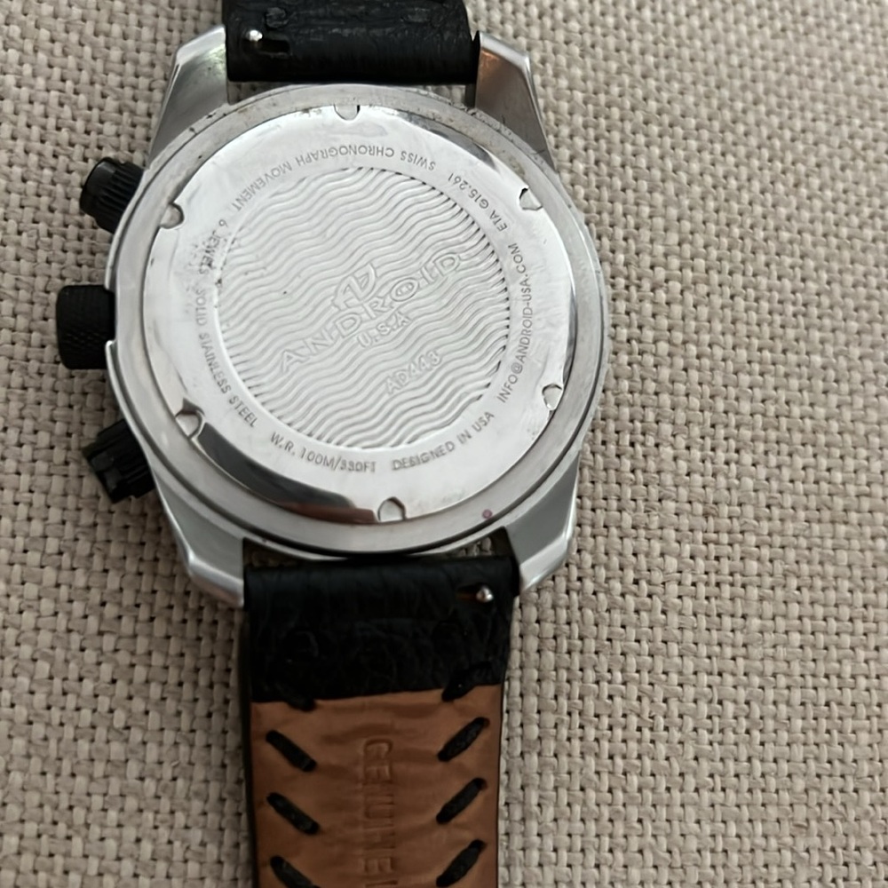 Android AD443 Purple Savant Retrograde Chronograph 100m Swiss Quartz Watch 48mm - Picture 6 of 6